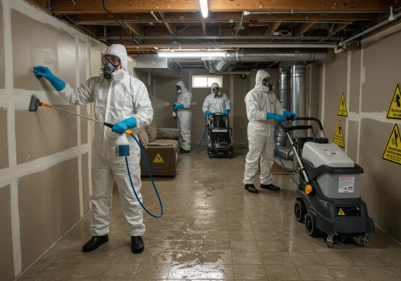 Basement Moisture Removal and Structural Drying process in Walden, CO